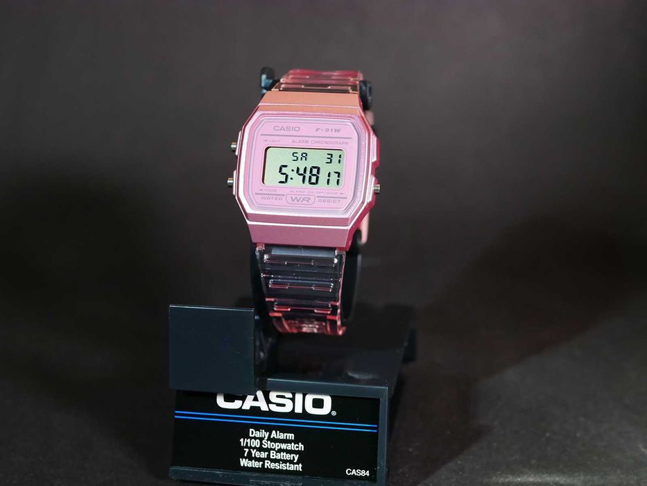 Женские часы Casio F91WS-4 Classic Pink розовые. 100% оригинал