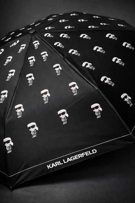 Парасолька Karl Lagerfeld чорна автомат