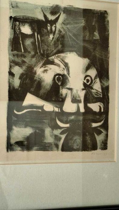 Serigrafia Júlio Pomar emoldurada