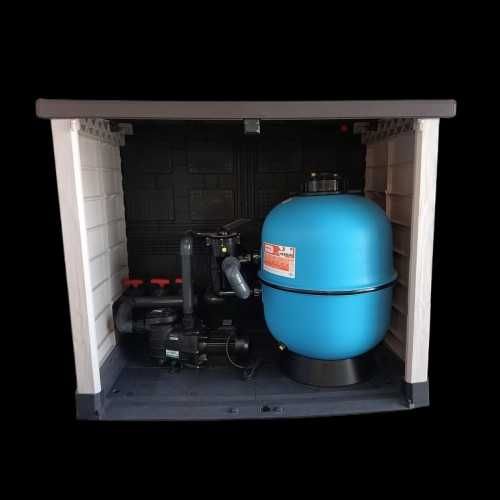 Caseta de Máquinas QP Filtro Cyclone D.500 + Bomba StarPump 0,75cv