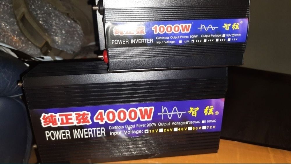 Инвертор преобразователь напряжения чистый синус 12, 24, 48, 60v-220v