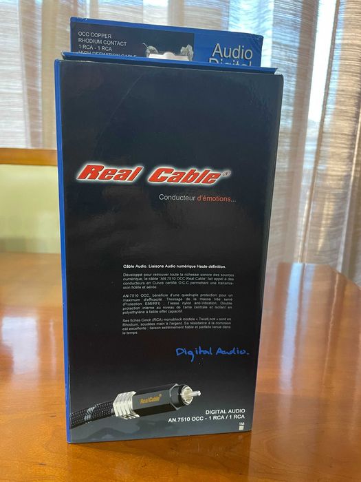 Cabo digital coaxial Real Cable AN 7510 Cobre OCC e Rhodium
