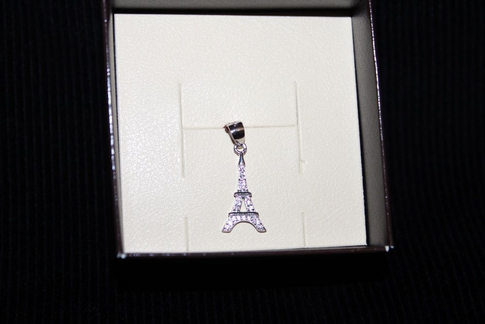 Обмен Кулон Подвеска. Доллар с камнями на удачу. Серебро 925. Родий.