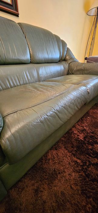 Sofá em pele de sala