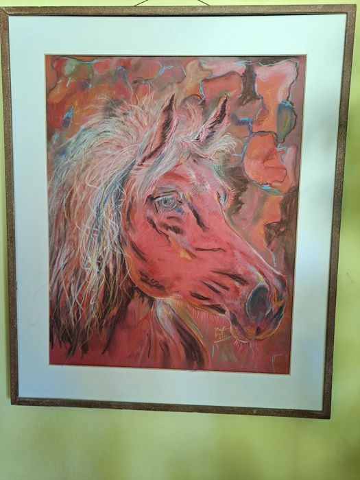 Obraz konia  w pasteli