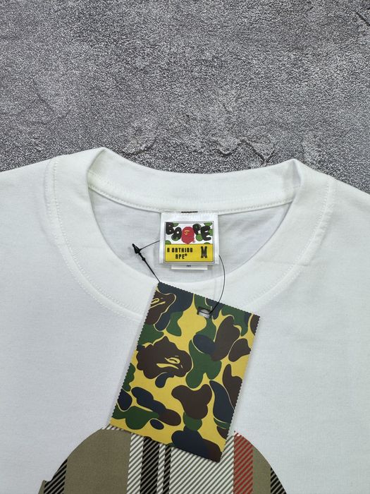 Футболка Burberry,Bape, барбері,бейп біла на літо