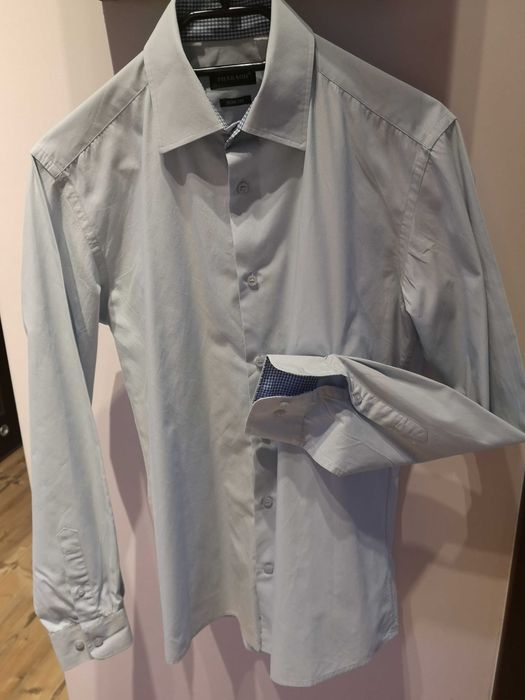 Koszula męska, garniturowa, błękitna