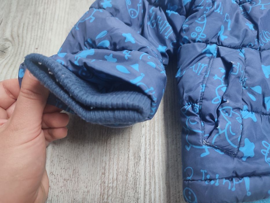 Nutmeg 98 kurtka chłopięca zimowa pikowana ocieplana polar świnkapeppa