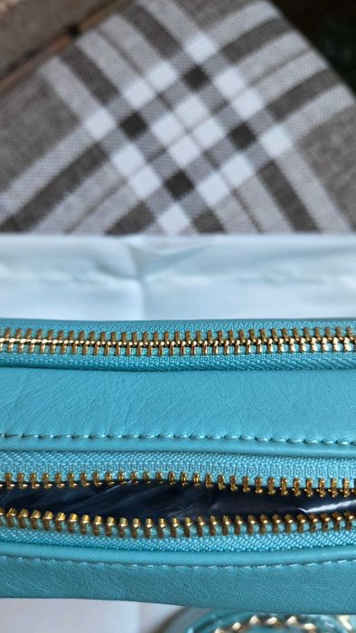 Lancaster torebka błękitna skóra naturalna