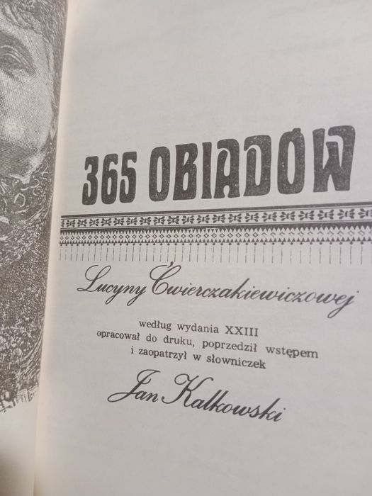 365 obiadów, Lucyna Ćwierczakiewiczówna, odrestaurowana introligatorsko