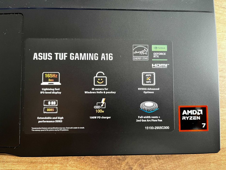 ASUS TUF Gaming A16 FA608UM-RV104 Jaeger Gray (90NR0KV1-M00860)