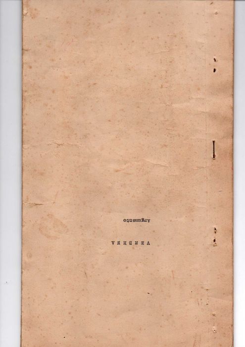 ARGUMENTO - Peça de teatro "Verbena"