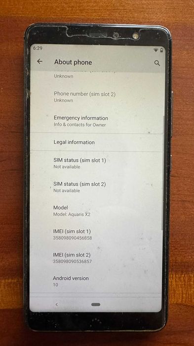 Smartphone Android BQ Aquaris X2