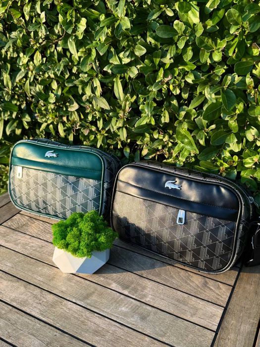 Сумка Lacoste monogram кросбоди через плече барсетка Лакост мужская