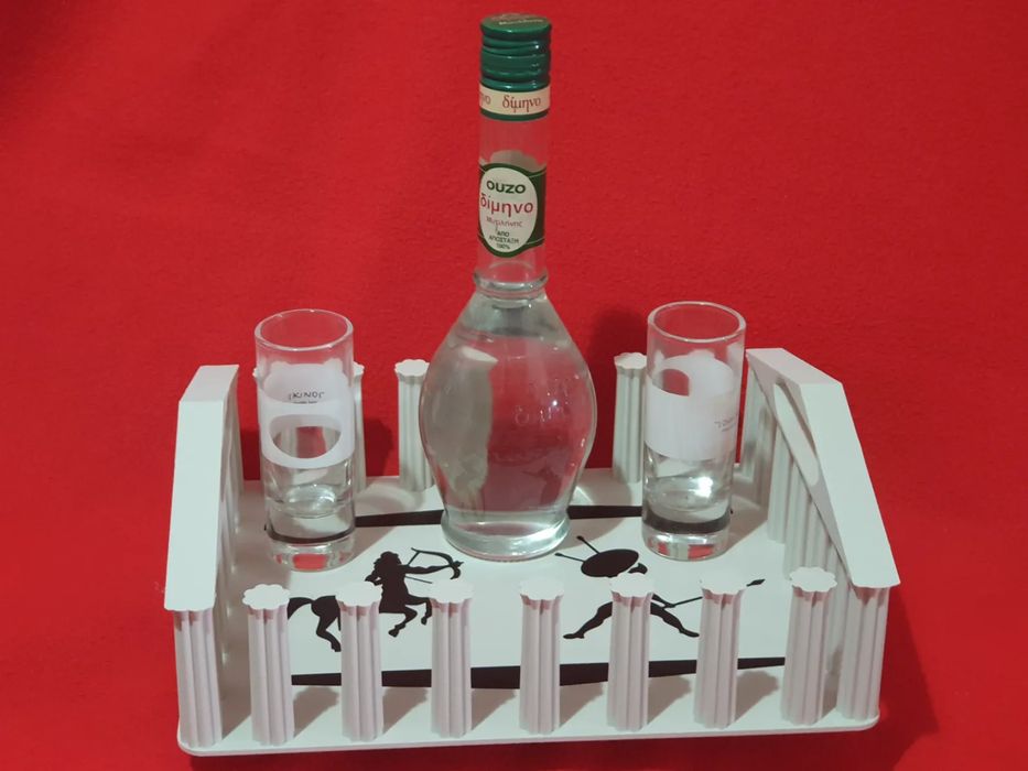 Tabuleiro Ouzo Acrópole "Yia Mas"