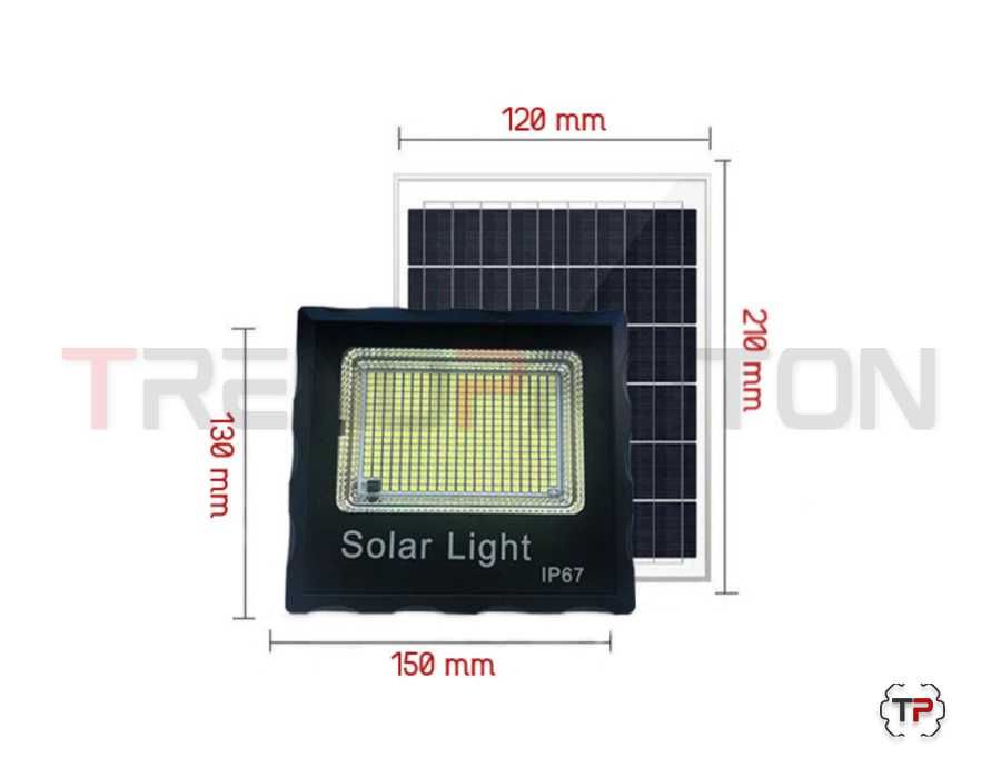 Luz de Exterior com Painel Solar e Comando
