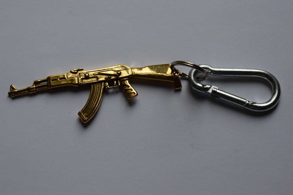 złoty karabinek ak47 stal chirurgiczna 316 l