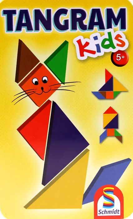 Gra Tangram dla dzieci w metalowej puszce. Schmidt Gry. Nowy Produkt