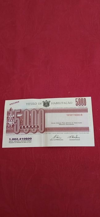 Título de Habilitação de 2001