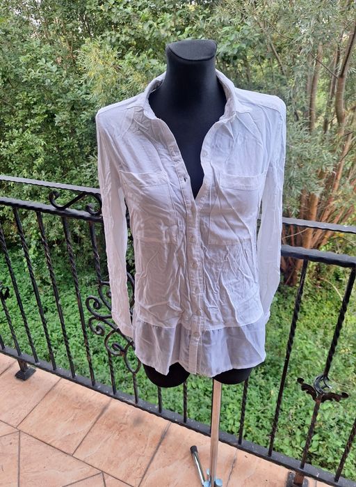 Elegancka biała koszula damska długi rękaw marka Reserved S 36