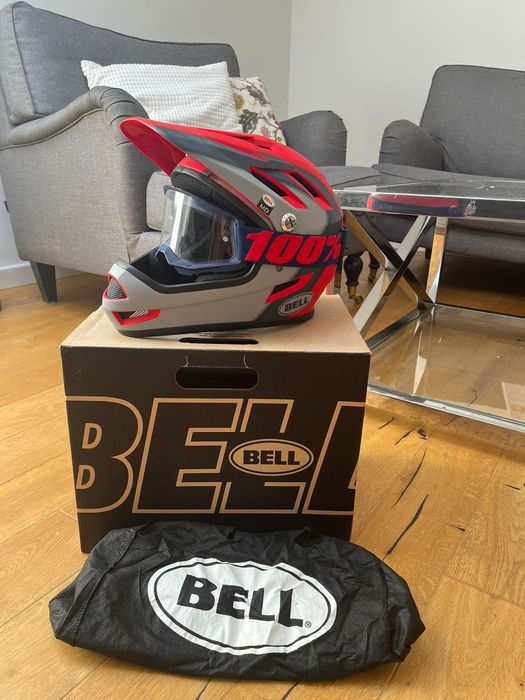 Kask fullface Bell Sanction + gogle 100% – roz. M (55–57 cm) – stan idealny