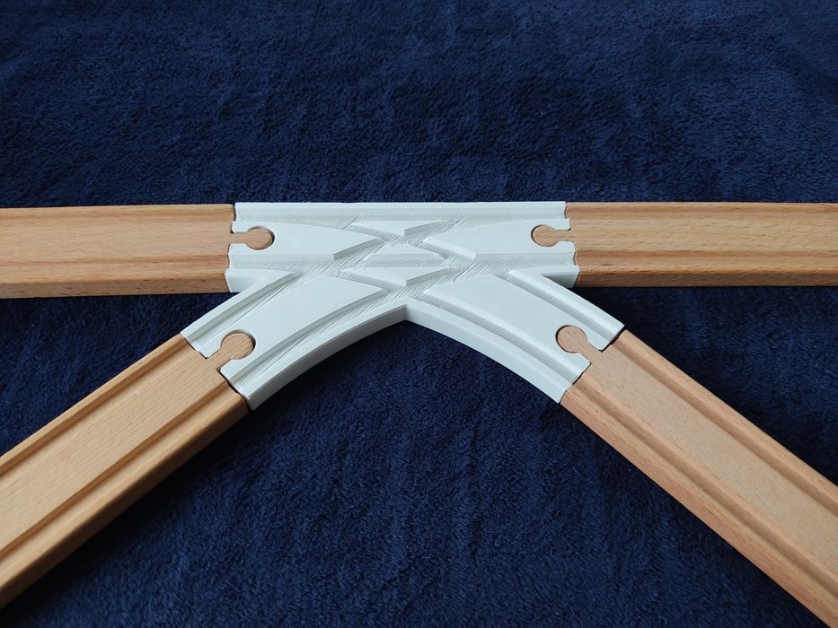 Єлемент "K - Розїзд" для дерев'яної залізниці (Brio, Playtive, Ikea)