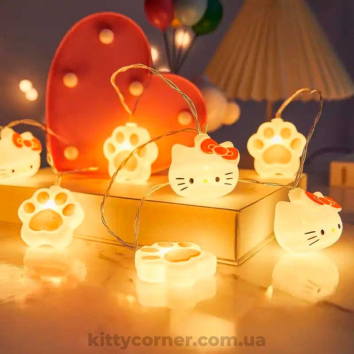 Гірлянда лед/led Hello Kitty декоративна гірлянда для кімнати USB 2 м