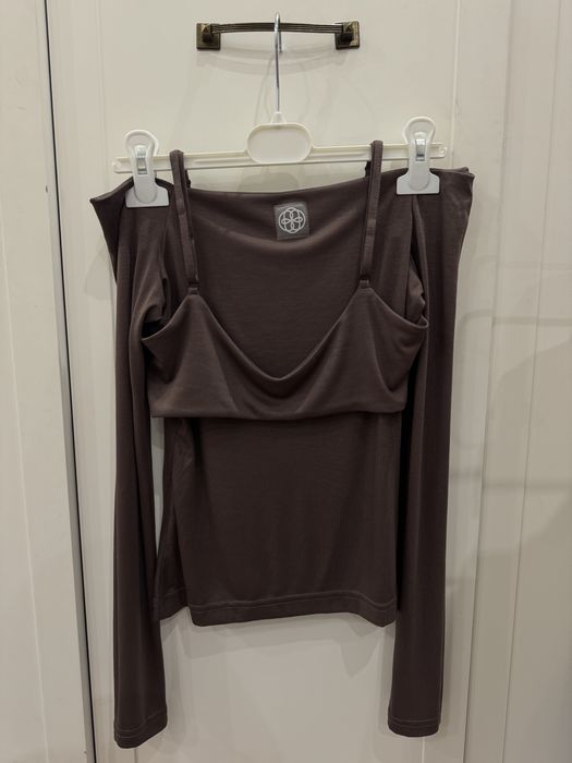 Лонгслів One by one XS НОВИЙ коричневий