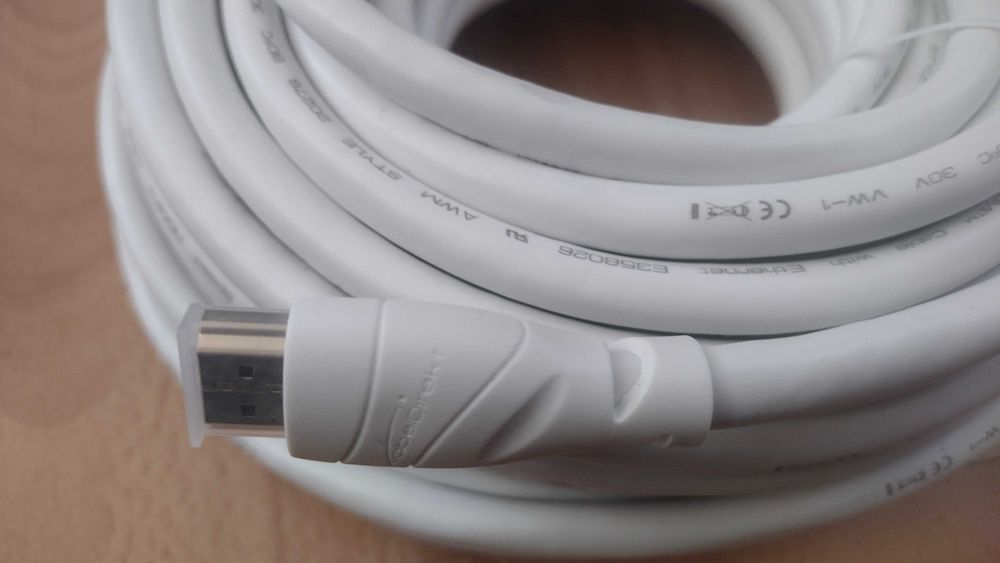 Kabel HDMI  KabelDirekt biały 20m