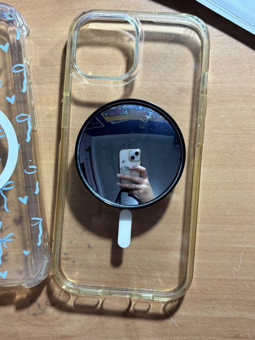 3 Capas para iPhone 15 e Espelho Olho de Peixe