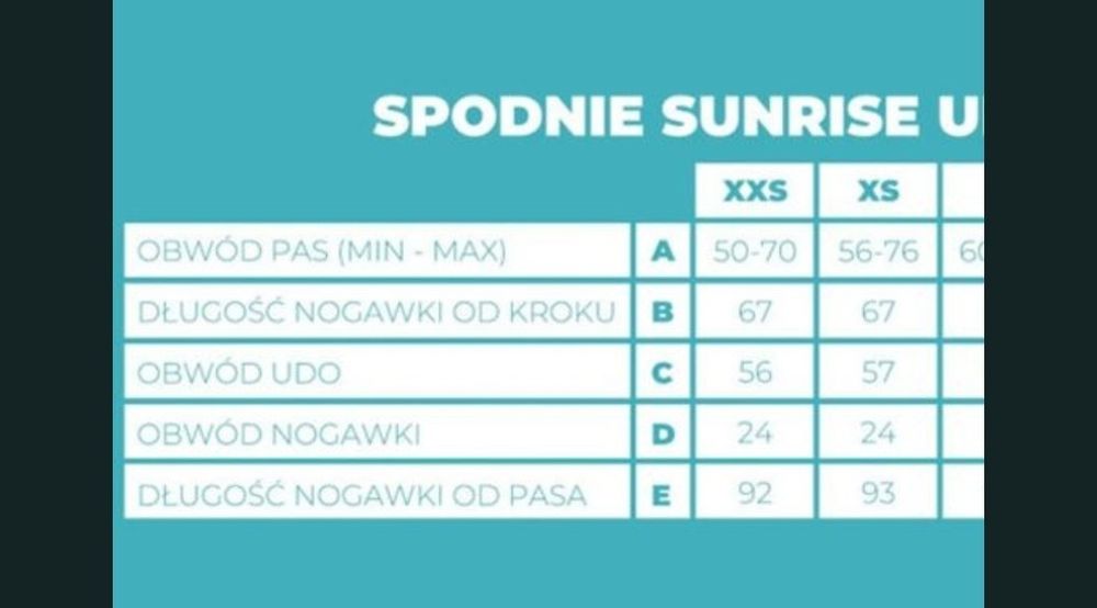 Spodnie medyczne sunrise XS