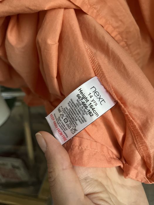 Sukienka bawelniana batyst 164 S brzoskwiniowa