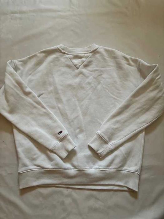 Bluza Tommy Jeans Crewneck biała M boxy y2k vintage