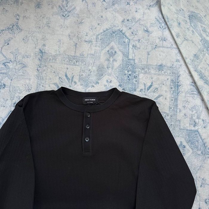 Henley longsleeve archive no faith studios jaded racer balenci олд мані лонгслів на гудзиках хенлі вафляний чорний