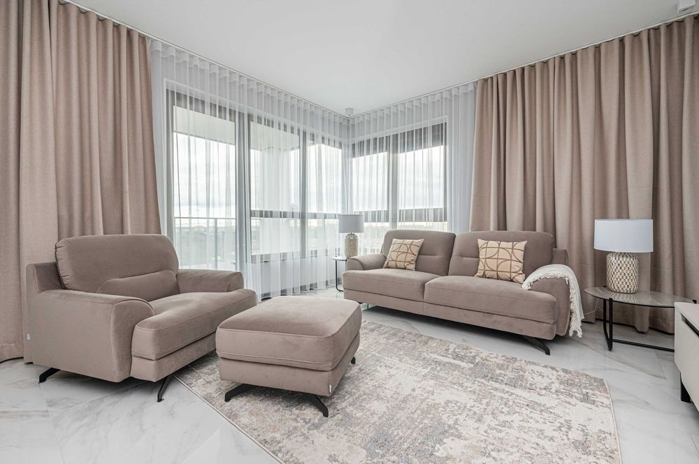 Apartament 73m2 przy Parku Reagana, Czarny Dwór  2A –3pokoje, umeblowany, garaż, balkon, widok na morze, wysoki standard