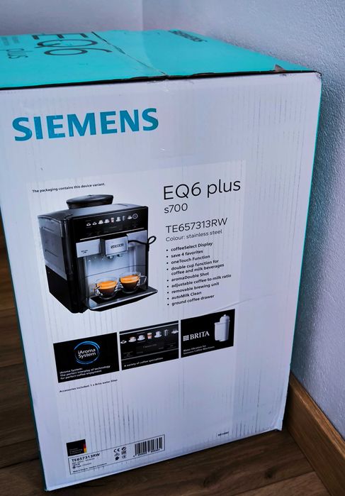 NowyEkspres Siemens EQ.6 Plus s700 – Dowód Zakupu! Model: TE657313RW