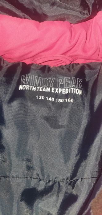 Windy peak ciepła kurtka na zimno i wiatr dziewczęca czerwona