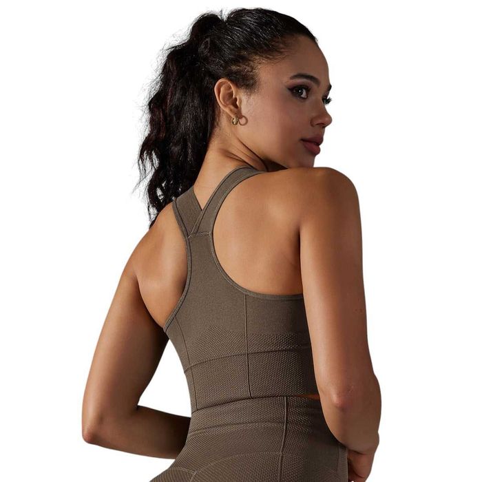 Топ спортивний Alo Yoga Tight Fit Sports Top Dark Coffee