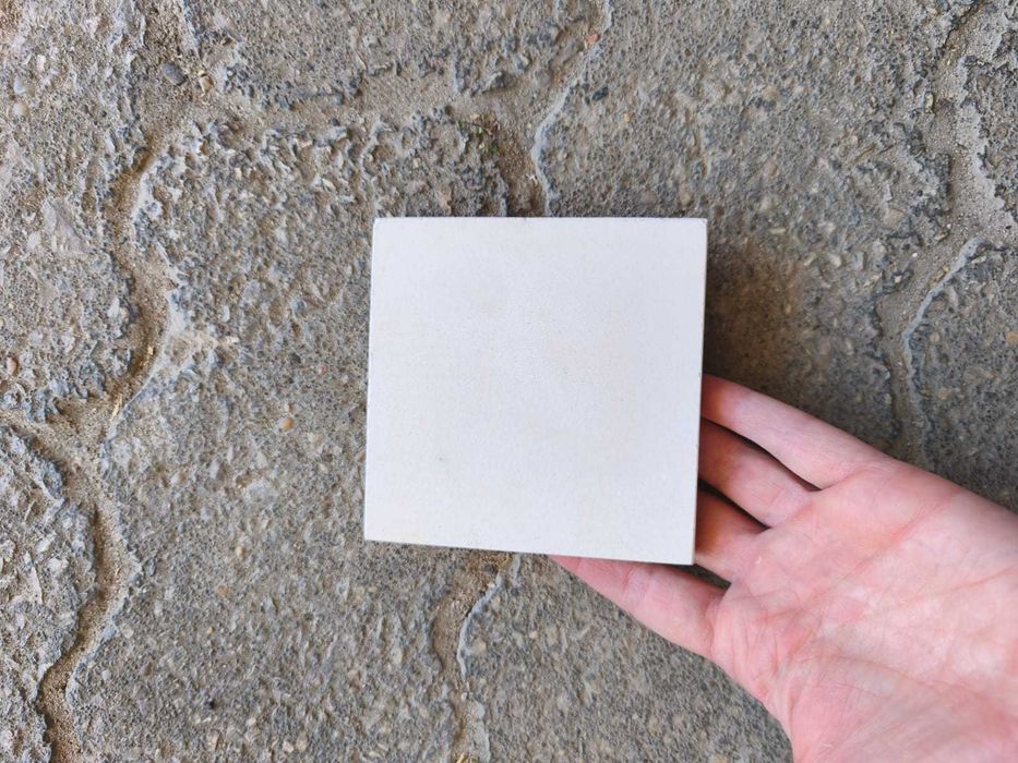 Mosaico Hidráulico "Logos" 10x10 cm – Cor Branco – Novo – Sobra de Obra