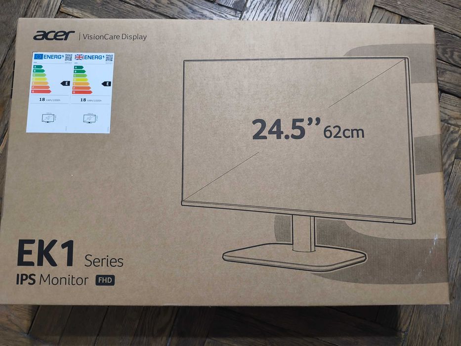 Монітор Acer EK1 24.5" IPS Full HD, повний комплект
