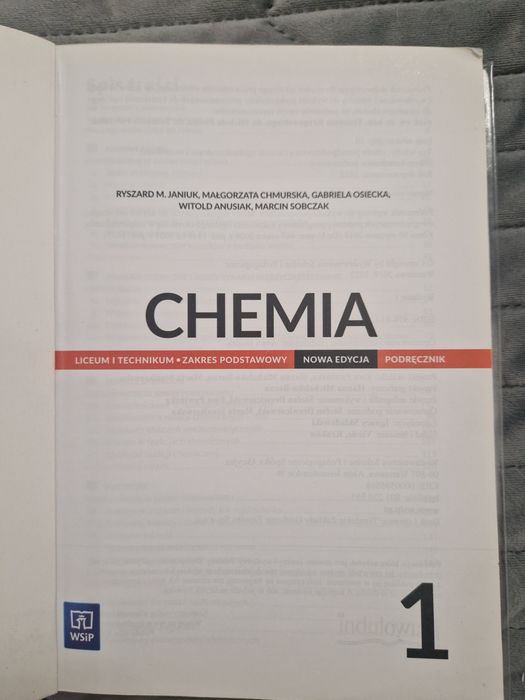 Chemia Nowa Edycja Wsip podręcznik liceum  I technikum
