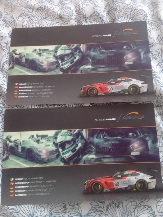 Автографы гонщики гонки Akka asp team blancpain GT serias sprint cup