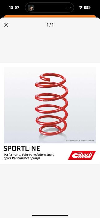 Molas de suspensão EIBACH / Eixo traseiro e dianteiro