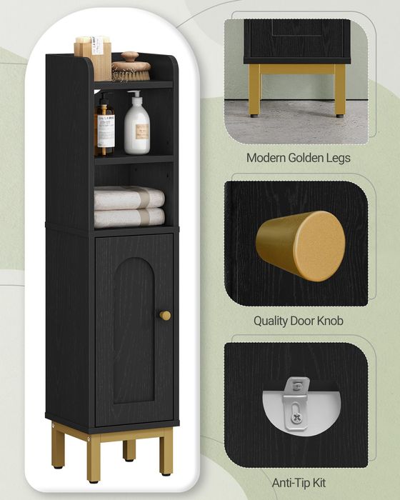 Słupek łazienkowy szafka łazienkowa stojąca słupek niski 83 cm wąski