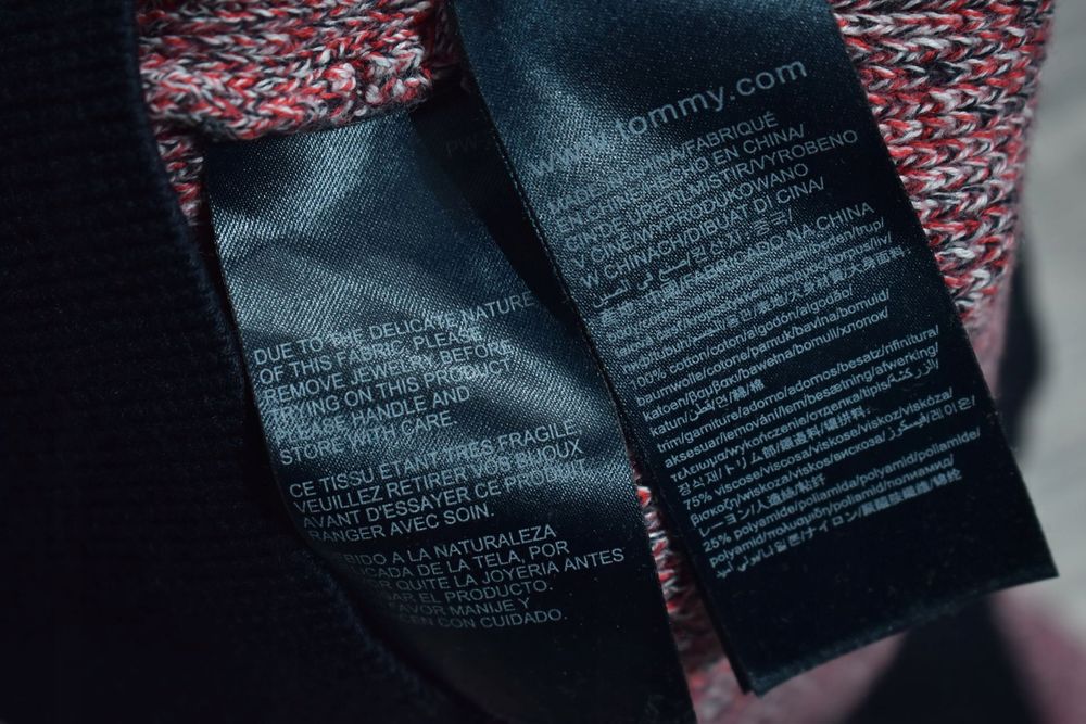 Tommy Hilfiger Bawełniany Sweter Czerwony Melanż S