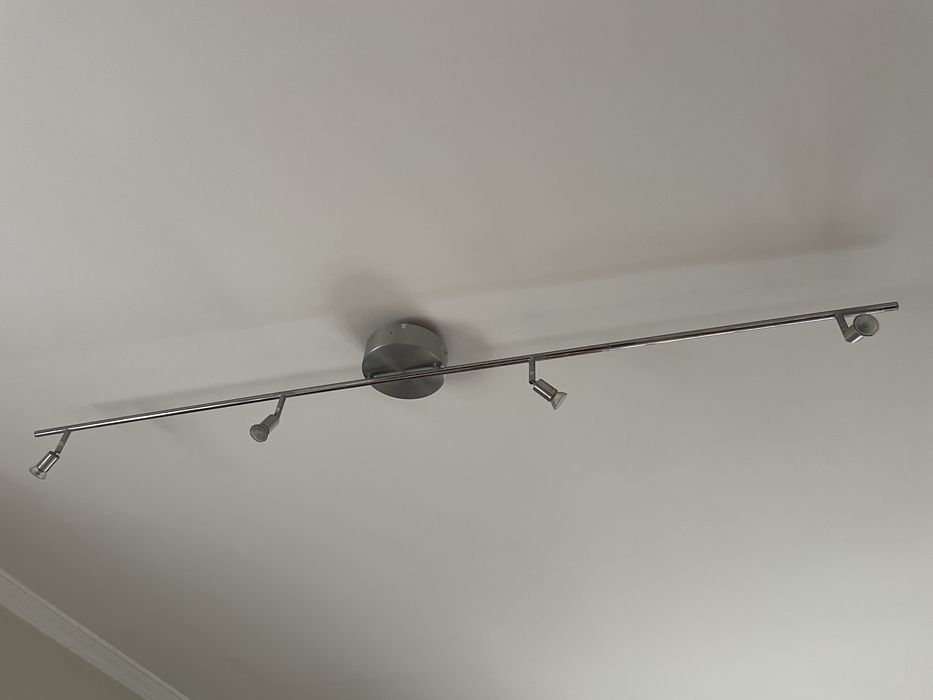 Candeeiro tecto focos inox