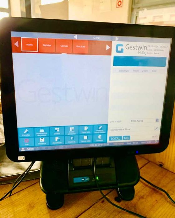 Terminal POS Gestwin para restaurantes ou pequenas empresas