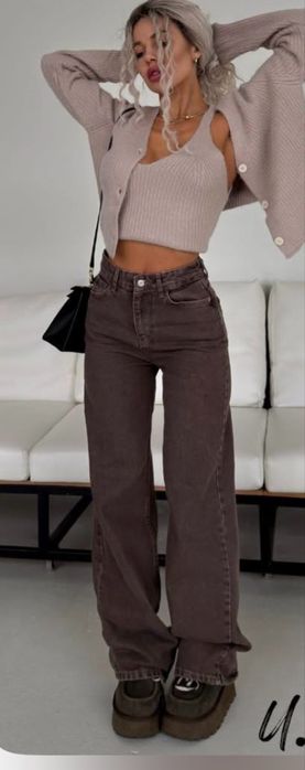 Джинси шоколадні