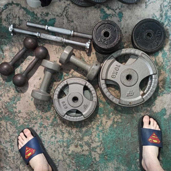 Obciążenie na siłownie 2kg 5kg gryf 10kg