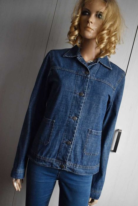 Kurtka jeansowa S M 36 dżinsowa ramoneska katana bluza denim prosta